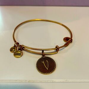Alex + Ani gold tone V bracelet